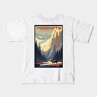 Yosemite National Park Vintage Travel Poster Kids T-Shirt